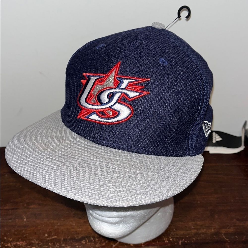 New Era Low Profile Team Issue USA Baseball Fitted American flag Hat Cap 7 youth